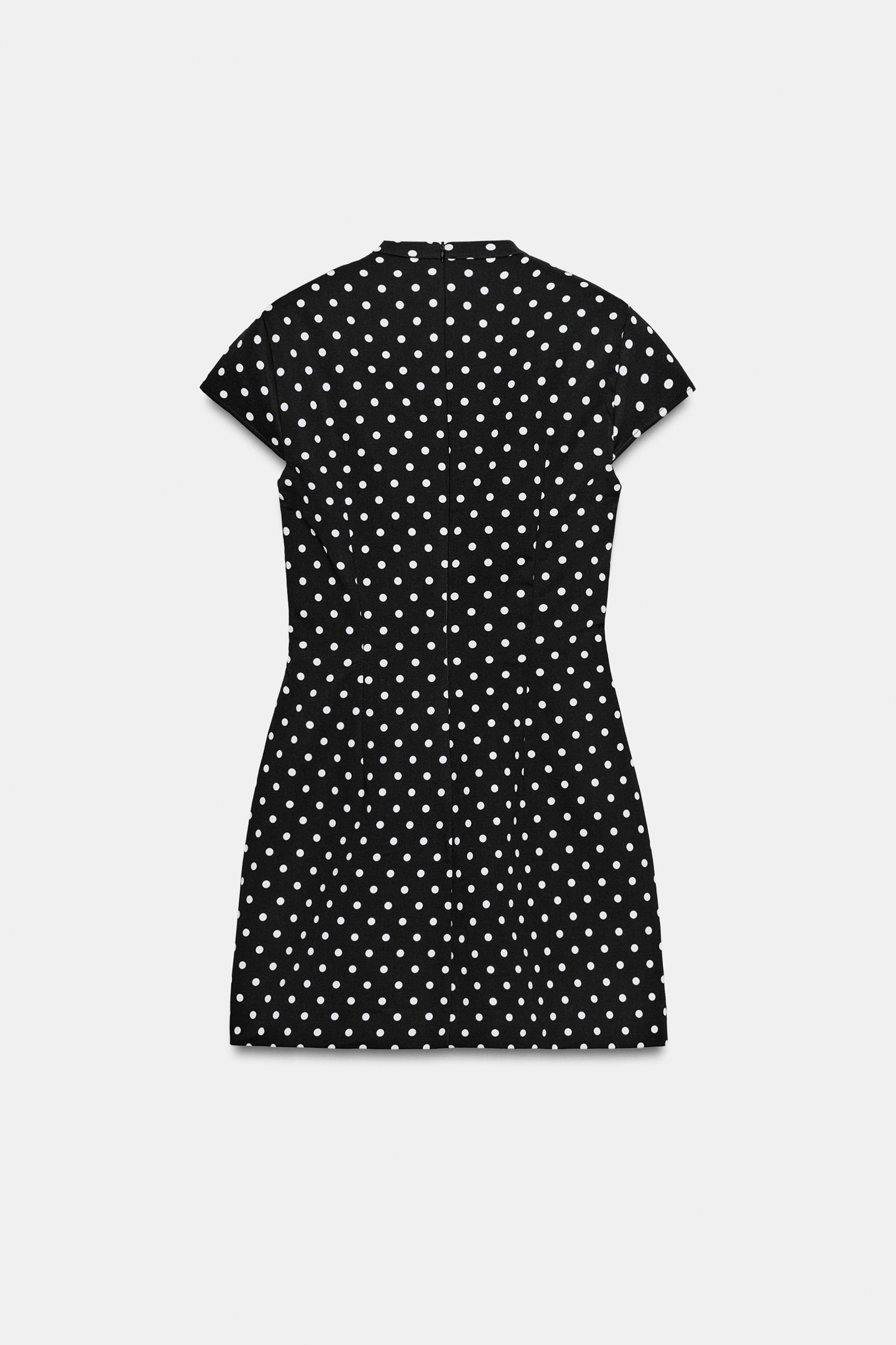 SHORT TIED POLKA DOT DRESS